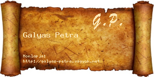 Galyas Petra névjegykártya