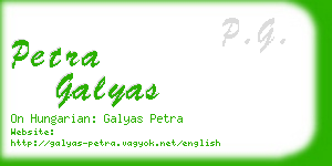 petra galyas business card